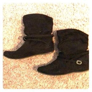 Slouchy black boots